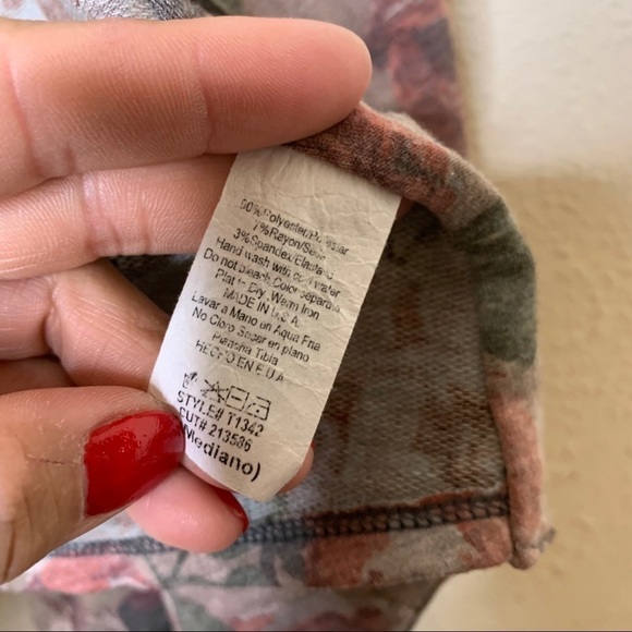 Annabelle Floral Open Drape Cardigan Sweater - Picture 2 of 5